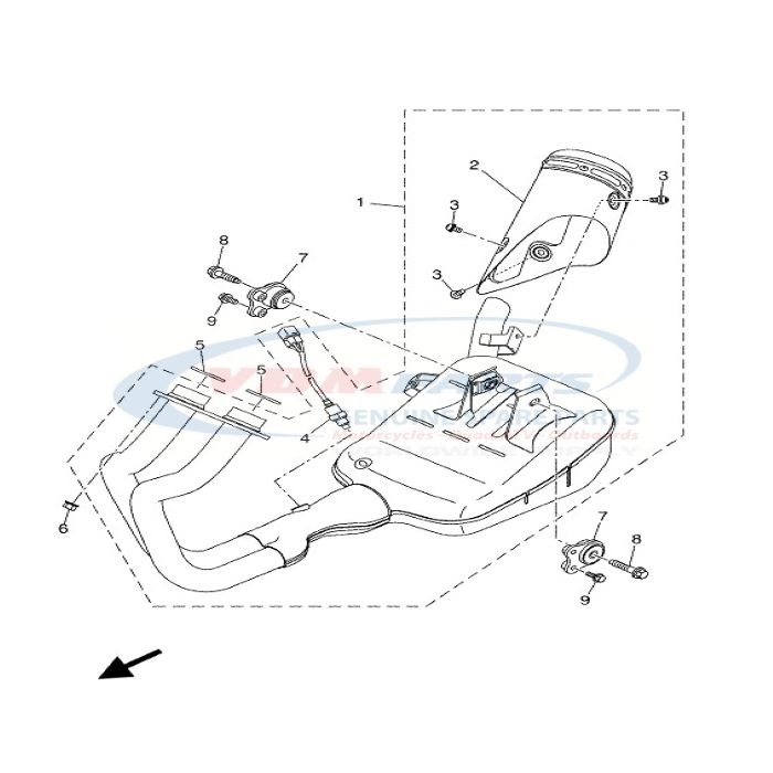 Gasket, Exhaust pipe, Yamaha, 3YF-14613-01