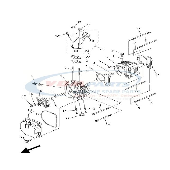 Gasket, Yamaha, 43D-E1195-00