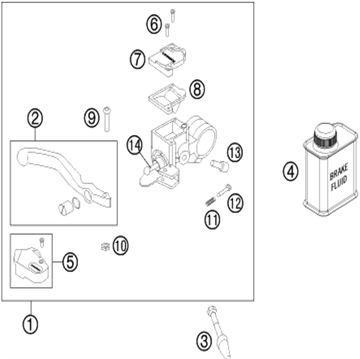 Rep. Kit piston front 50 04 KTM , Husqvarna , 45113008000