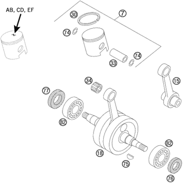 Ball bearing 17x40x12 2002, 45130082100 , Husqvarna