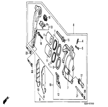 PIN, hanger , Honda, 45215-HA5-672