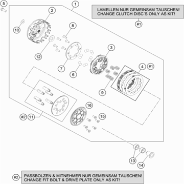 Clutch, spring 15,9 mm. KTM , Husqvarna , 45232105000