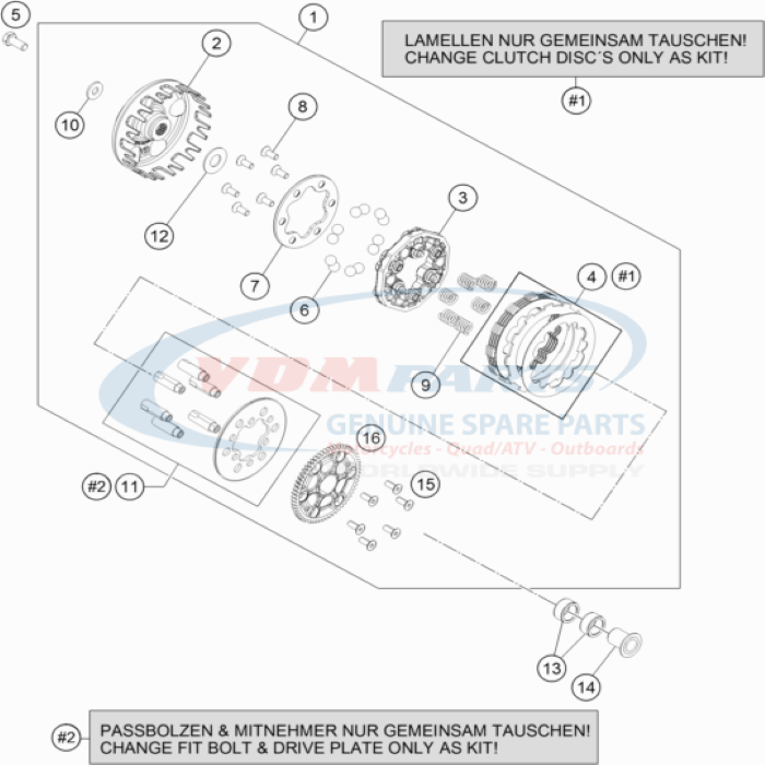 Clutch disc kit, 45232110033 , KTM, Husqvarna