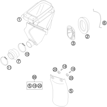 Caburetor connecting boot , 46006026000 , KTM, Husqvarna