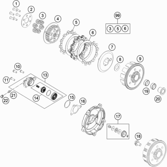 Intermediate disk steel, 46032010000 , Husqvarna, KTM, 