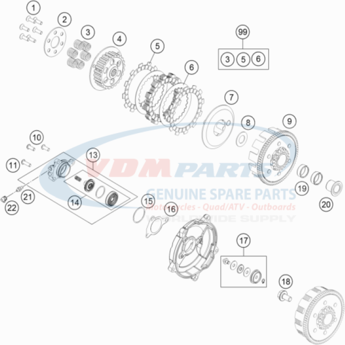 Lining Disk kit, 46032011044 , Husqvarna, KTM, 