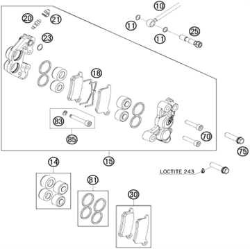 Repair kit Seal Ring 2002 KTM , Husqvarna , 46113019000