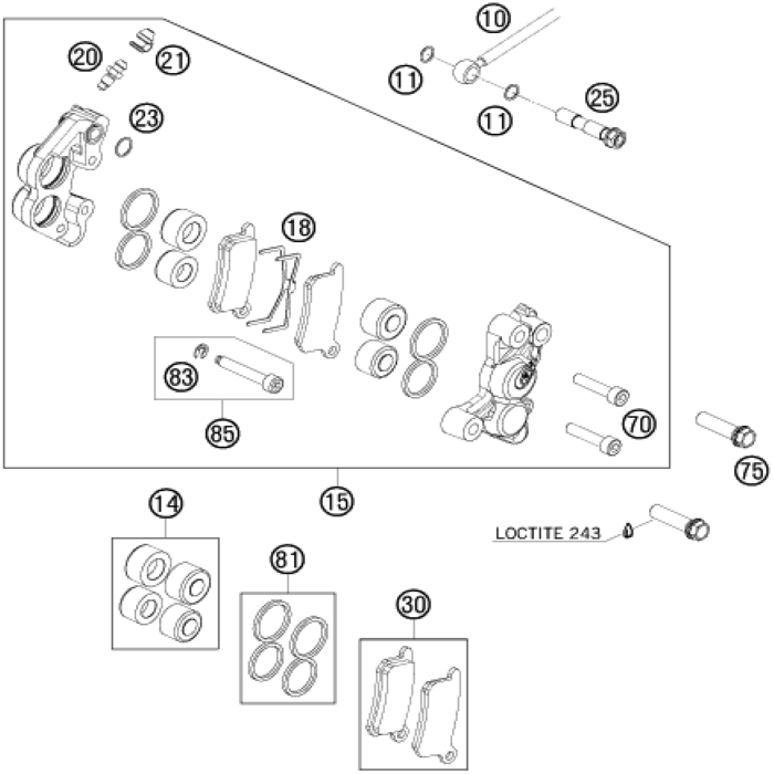 Repair kit Seal Ring 2002 KTM , Husqvarna , 46113019000