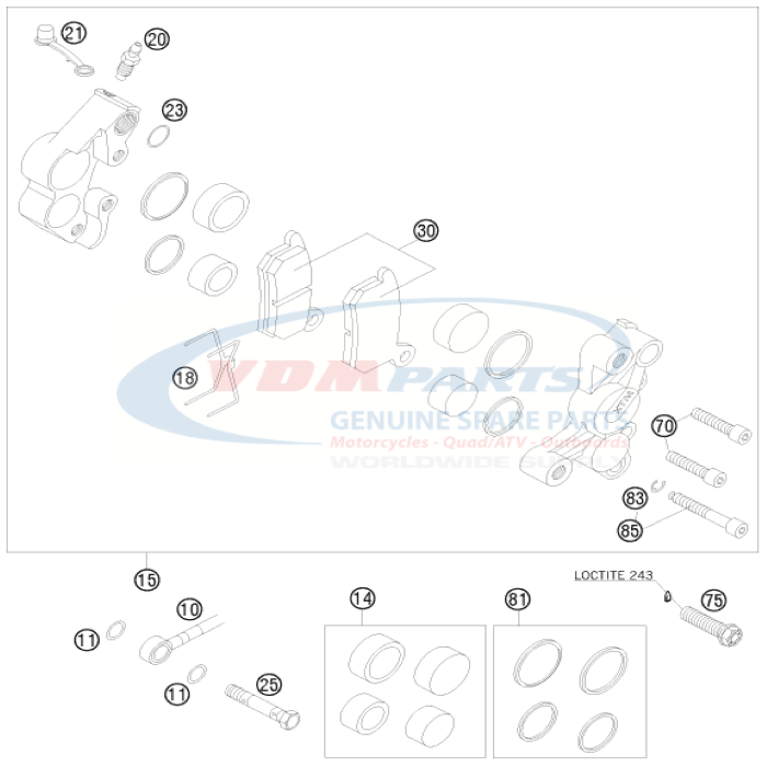 Repairkit Brakepiston  KTM , Husqvarna , 46113019050