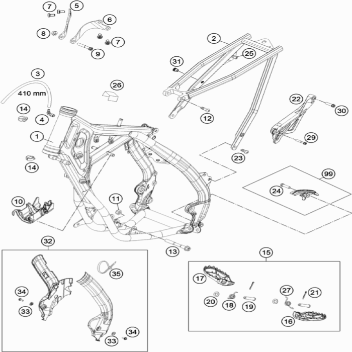 Engine Bracket Screw 85 SX , KTM, Husqvarna, 47003013000