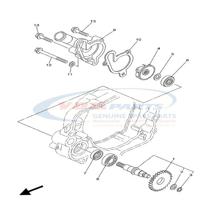 Gasket, Housing cover 2, Yamaha, 4BA-12428-00