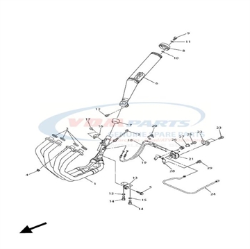 Gasket exhaust pipe, 4BE-14613 , Yamaha