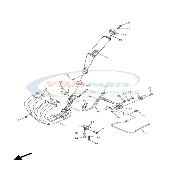 Gasket exhaust pipe, 4BE-14613 , Yamaha