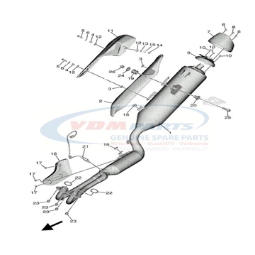 Gasket, exhaust pipe, yamaha, 4BR-14613-00