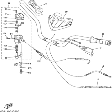 Cable, Clutch, Yamaha, 4D3-26335-00