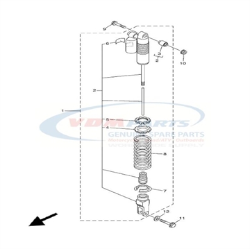 Bush, rear shock absorber, 4ES-22216-00