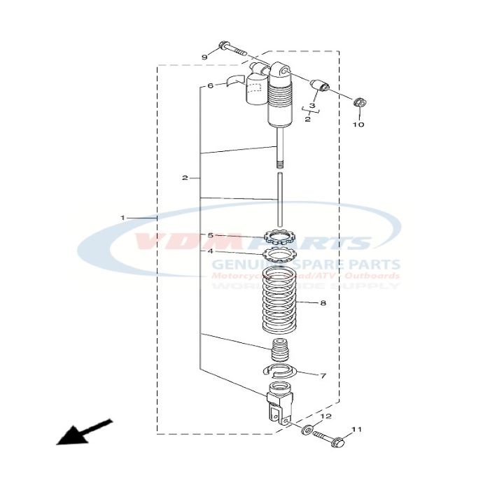 Bush, rear shock absorber, 4ES-22216-00