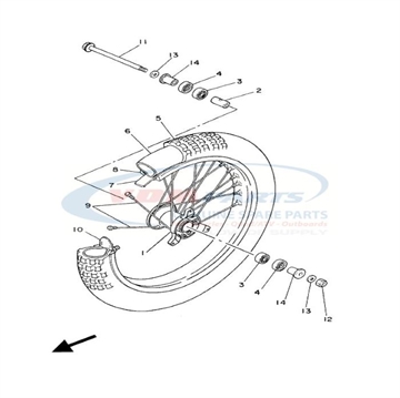 Collar wheel,  4ES-25183-10 , Yamaha