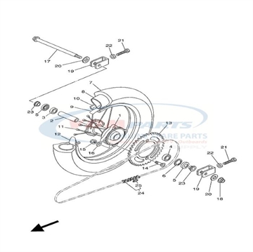 Collar wheel, Yamaha, 4ES-25383-10