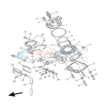 Gasket Yamaha,  4JY-11993-01 , Yamaha