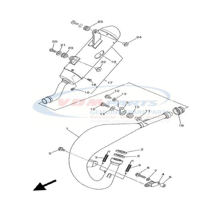 Joint exhaust 1 4JY-14615-00 , Yamaha