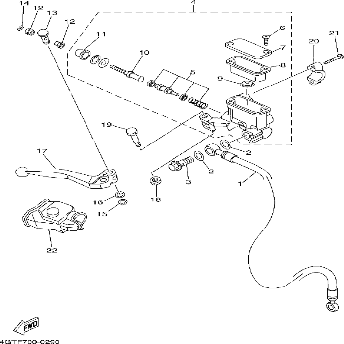 Cylinderkit master,  4SS-W0041-00 , Yamaha