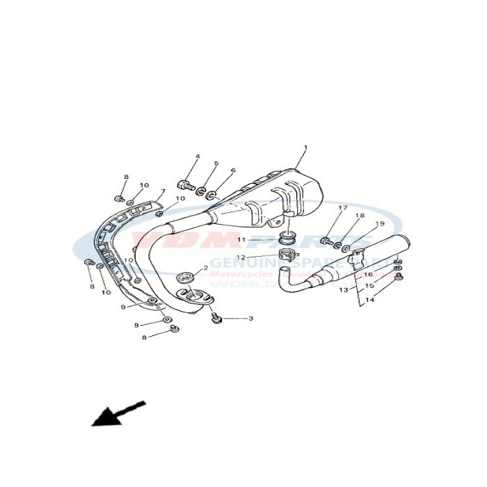 Gasket exhaust pipe 4X4-14623-10 , Yamaha