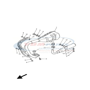 Gasket muffler 4X4-14714-00 , Yamaha