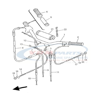 Cable, Throttle 2, Yamaha, 4X4-26312-10