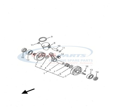 Pin, Piston, Yamaha, 4XM-11633-10