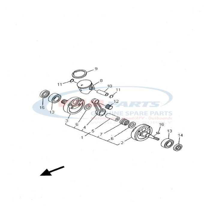 Pin, Piston, Yamaha, 4XM-11633-10