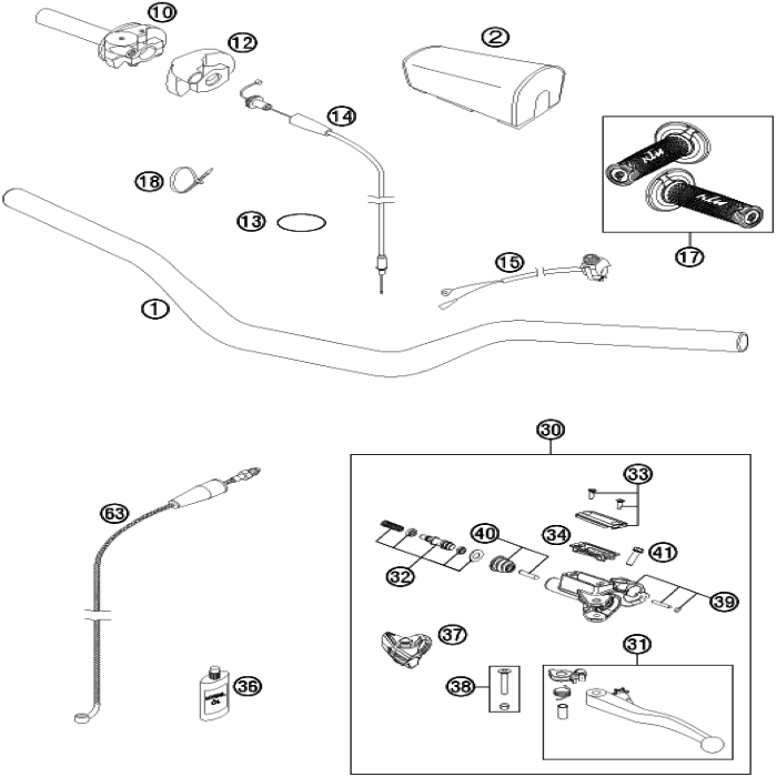 Lever screw short CPL 09, 50302038200 , KTM, Husqvarna