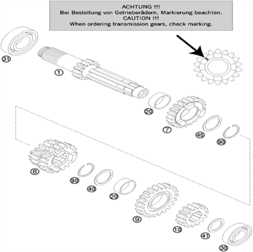 Idler Gear bush 22x25x11,1 A , KTM, Husqvarna, 50333020000