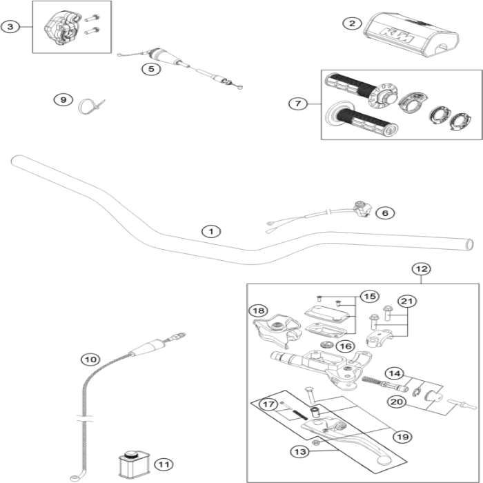 Throttle cable 2T, 50502091000 , Husqvarna, KTM, 