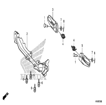 Step comp. L., 50642-KYK-910 , Honda