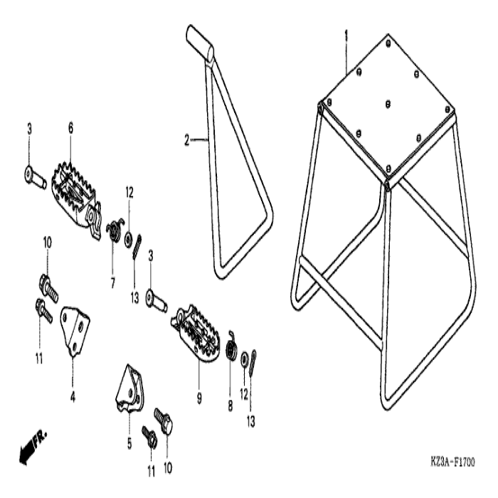 Arm, L. Step, 50642-KZ4-J40 , Honda