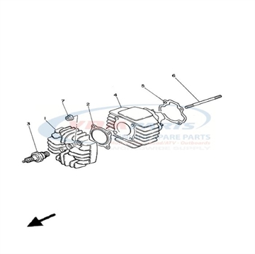 Gasket, Cylinderhead 1, Yamaha, 517-11181-01