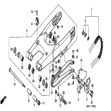 Plate, chain guide, Honda, 52157-GS2-770