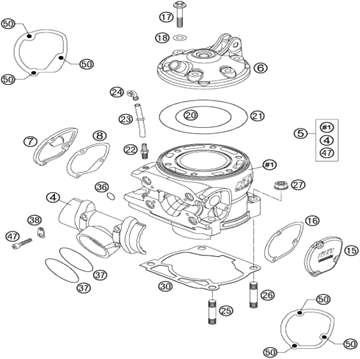 Gasket for Control cover L/S,  KTM , Husqvarna , 54737006000