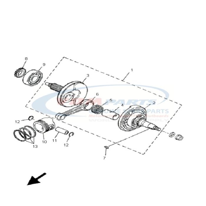 Piston ring set (STD.) 55X-11610-00 , Yamaha