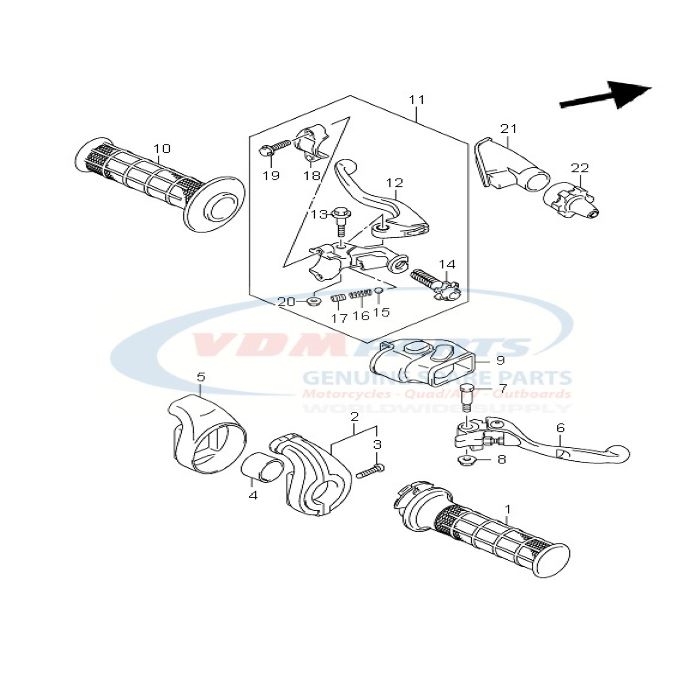 Lever assy, Clut, Suzuki, 57500-28H00