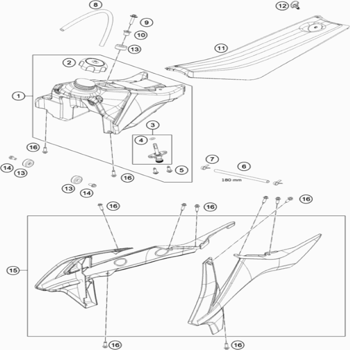 KTM & Husqvarna Fuel Tap Cock Assembly – 58507003200, Fits SX 50/65 (1998-2023) & TC 50/65 (2017+)