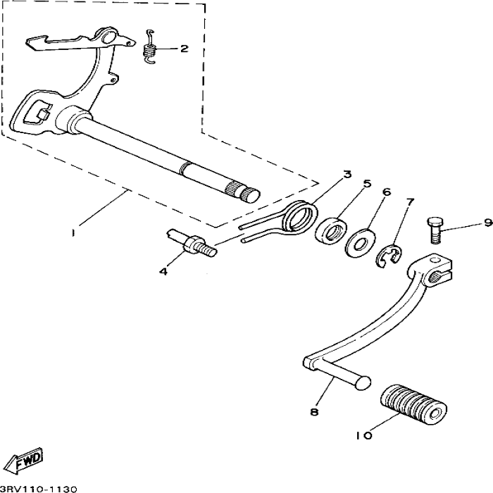 Shift, Assy, Yamaha, 58H-18101-04