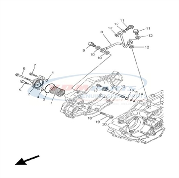 Element Assy, oil cleaner, Yamaha, 5D3-13440-09