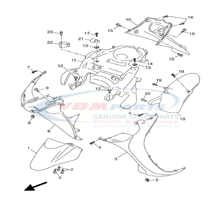 NUT, Emble, Yamaha, 5DS-F8317-00