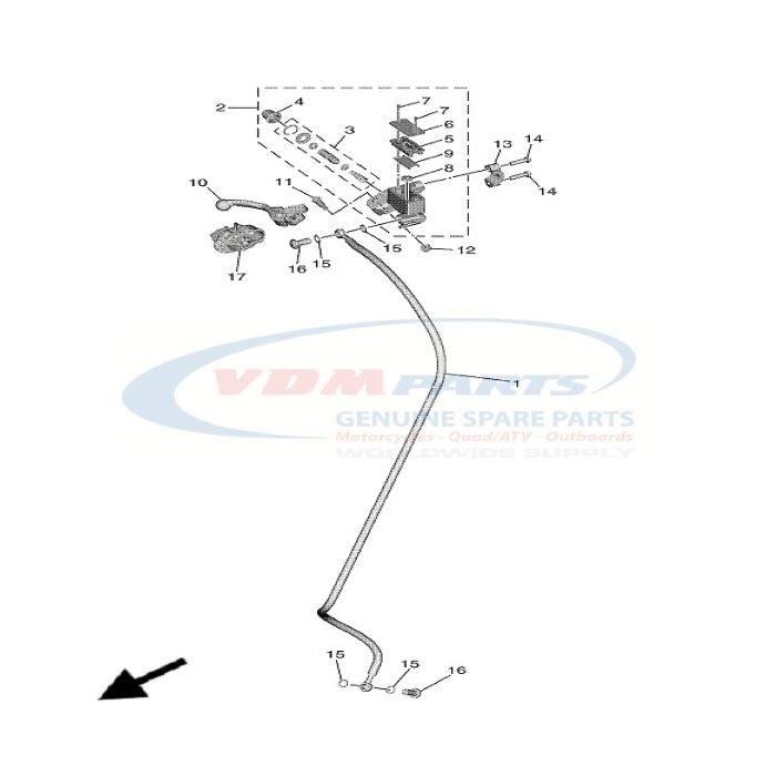 Bolt, Lever, Yamaha, 5MV-2589F-00