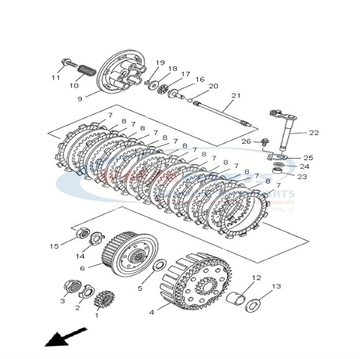 Plate, Clutch 2, Yamaha, 5NL-16325-00