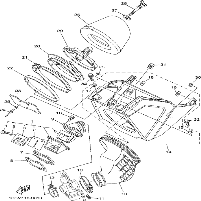 Joint, caburetor, Yamaha, 5NX-13565-00