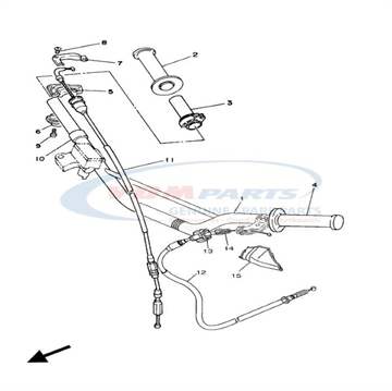 Cable, Throttle 1, Yamaha, 5PA-26311-00