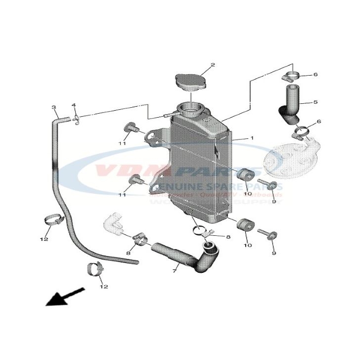 CP, radiator, 5SL-12462-00 , Yamaha